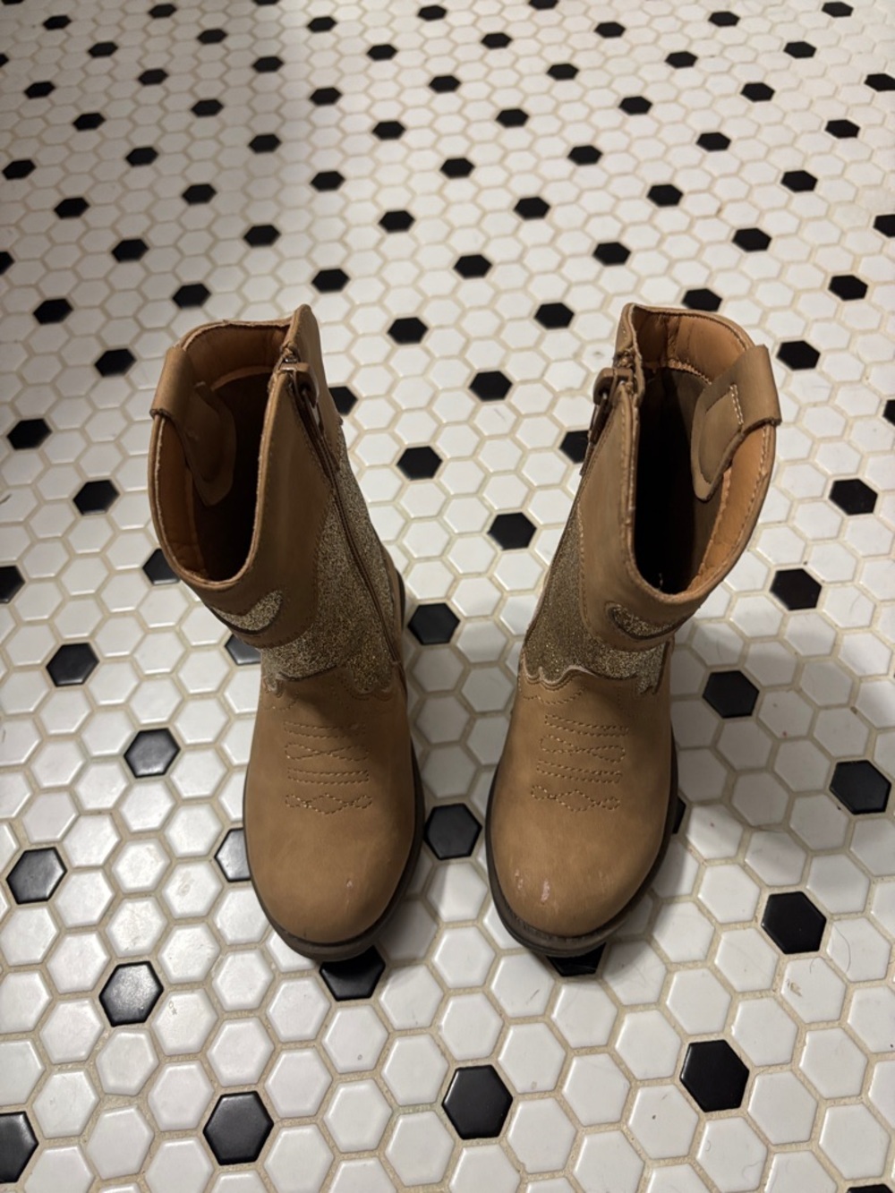 Tan Western-Style Girls' Boots